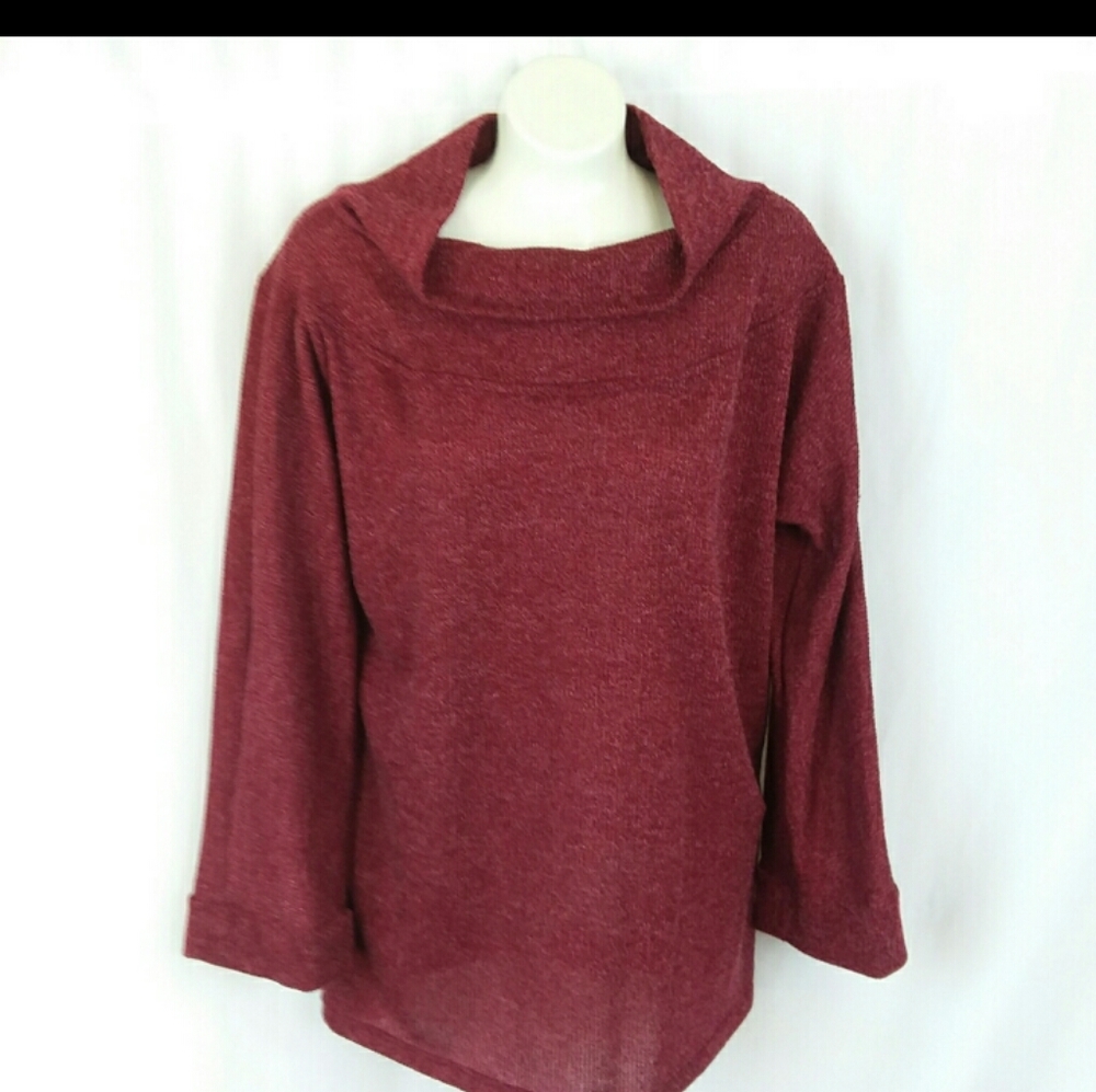Adora Cowl Collar Slouchy Casual Cozy Chic Lounge Loose Fit Soft Sweater